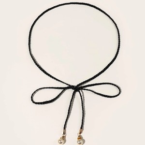 Style bohème taille corde mode Simple robe <span class=keywords><strong>ceinture</strong></span> décorative Imitation perles glands tressé <span class=keywords><strong>ceinture</strong></span> pour femmes cadeau d'été - Product Image 3