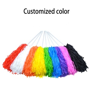 <span class=keywords><strong>Blue</strong></span> Orange 500 <span class=keywords><strong>Plastic</strong></span> Streamers Rooter Poms Cheerleading Shakers <span class=keywords><strong>Pom</strong></span> Poms con mango de palo largo - Product Image 5