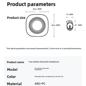 Nuevo Reproductor <span class=keywords><strong>MP3</strong></span> con Ranura para Tarjeta, para Auriculares Intrauditivos 5.4, con Cancelación de Ruido Activa, Control Táctil y por Voz, Mini, de Alta Gama, 3 Horas de Reproducción, Sin Dolor - Product Image 5