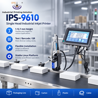 Imprimante en ligne IPS-9610 pour bouteilles, imprimante TIJ pour cartons, jet d'encre, hauteur de 1 à 12,7 mm, 300 DPI, intégration USB RS232