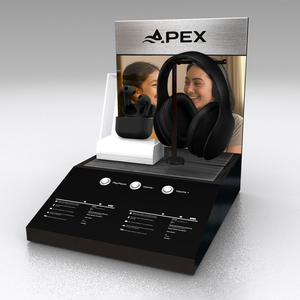 Apex hiện đại phong cách <span class=keywords><strong>Acrylic</strong></span> âm thanh tai nghe hiển thị đứng dẫn ánh sáng xương dẫn Tai nghe hiển thị đứng <span class=keywords><strong>Acrylic</strong></span> Countertop - Product Image 2