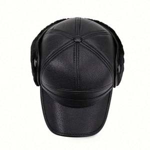 Gorro de Béisbol de Cuero PU con Protección para los Oídos, Cortavientos, para Ciclismo en Invierno, para Hombre, Informal, Cálido, con Peluche, para Deportes al Aire Libre, Novedad 2025 - Product Image 4