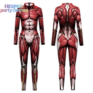 HESPER Disfraz de Halloween Europeo Americano, Traje de Cosplay Musculoso, Mono Divertido con Estampado para Hombres y Mujeres, Atuendo de Elsa para Escenario - Product Image 1