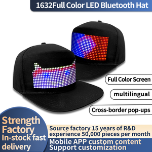 Sombrero de pantalla LED controlado por aplicación móvil de 5 paneles Accesorio de Halloween para fiesta de Club Diario programable - Product Image 2