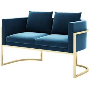 Goedkope Groothandel Prijs Hoge Kwaliteit Metalen Gouden Been Eettafel Fluwelen Stof Stoel Sofa Booth Bench Voor Restaurant Set