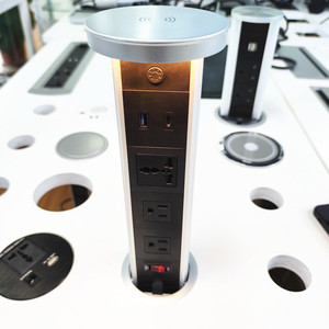 Prise <span class=keywords><strong>de</strong></span> courant rétractable avec interrupteur <span class=keywords><strong>LED</strong></span> USB-C, 80mm, pour la cuisine, le bureau, le bureau - Product Image 3