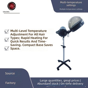 <span class=keywords><strong>Casque</strong></span> de vapeur capillaire réglable à quatre roues pour salons ; Équipement de soin et de traitement à la vapeur pour masques capillaires avec conditionnement en profondeur - Product Image 1