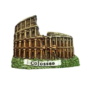 Reçine yaratıcı roma Colosseum turizm hatıra manyetik dekorasyon buzdolabı sticker