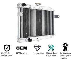 Pièces de VTT refroidisseur d'eau de moteur de performance radiateur en aluminium pour <span class=keywords><strong>Suzuki</strong></span> KING <span class=keywords><strong>QUAD</strong></span> 750 <span class=keywords><strong>LT</strong></span>-A450 <span class=keywords><strong>LT</strong></span>-A500 <span class=keywords><strong>LT</strong></span>-A750 4x4 2007-2014 - Product Image 2