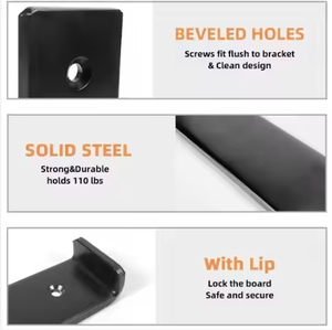 Étagères Support Métal Mur En <span class=keywords><strong>Acier</strong></span> Solide Support D'étagère Robuste Diy L J Angle Support Industriel Rustique Flottant En Fonte Noir - Product Image 3