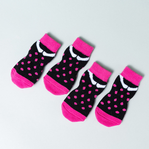 Zhong de निर्माता नरम लुभावनी पालतू मोजे कस्टम डिजाइन पालतू परिधान कुत्तों के लिए एंटी-स्लिप पाव कुत्तों के लिए मोजे - Product Image 5