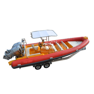 เรือเป่าลมเรือไฟเบอร์กลาสแบบมีลำเรือเป่าลมแข็งแรงเรือเป่าลม26ft CE Rib800