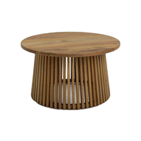 Table à manger ronde en bois de chêne classique moderne de vente chaude pour l'usage d'hôtel Table d'appoint de canapé de cercle de base en bois pour le salon