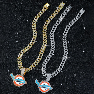 Nuevo Collar con Colgante de Delfín Personalizado Estilo Hiphop, Diseño de Dibujos Animados, Cadena para Hombre, Joyería de Moda al por Mayor - Product Image 1