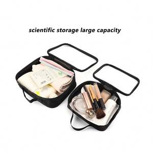 Bolsa de Maquillaje Transparente de PVC con Logotipo Personalizado, Bolsa de Cosméticos de Viaje Impermeable y Ecológica para Mujer - Product Image 3