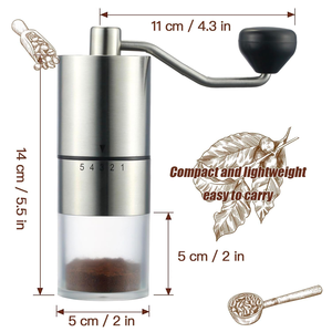 Classical 304 Stainless Steel <b>Coffee</b> Bean Ceramic Burr <b>Grinder</b> Adjustable <b>Coffee</b> Mill Outdoor Manual <b>Coffee</b> <b>Grinder</b> - Product Image 3
