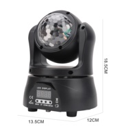 Éclairage de scène LED à tête mobile mini coloré de qualité supérieure avec double boule disco, contrôle DMX512, indice de protection IP33
