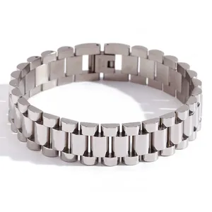 Bracelets en acier inoxydable de style tendance pour montres, inspirés des célébrités d'Internet, vente en gros - Product Image 6