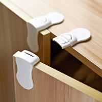 Kit de verrouillage de tiroir de sécurité pour enfants et bébés, installation facile, ensemble de 4 serrures en plastique, silicone, nouvelles mesures d'épreuvage pour bébés