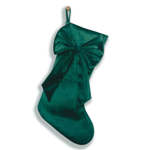 New Wholesale Soft Velvet <b>Christmas</b> <b>Stocking</b> Bulk with Big Bow Personalized Family Decor - Product Image 6