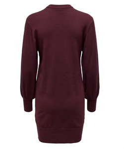 Suéter de Punto para Mujer, Cuello Redondo, Manga Larga, Ajustado, Color Sólido, Largo hasta la Rodilla, Cintura Natural, Estilo Casual para Otoño - Product Image 2
