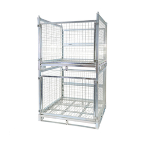 תעשייתי אחסון מזון אחסון תעשייתי stackfable מתכתי מקופל תיבת מזרן מתכת עם מכסה למכירה - Product Image 1