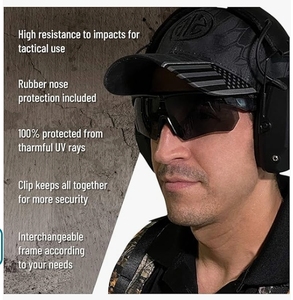 Gafas tácticas, 3 lentes intercambiables, gafas de tiro Unisex para exteriores, gafas deportivas resistentes al agua - Product Image 6