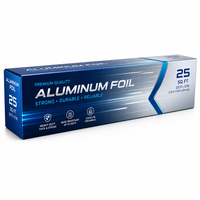 Papier d'aluminium pour grillades domestiques, qualité alimentaire, très résistant, recyclable, 45 cm x 7,62 m