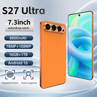 S27 Ultra – Téléphone Android intelligent 5G, version globale, directement d'usine, 2026, 16 Go, 1 To, écran 7,3 pouces, batterie 8000 mAh, double SIM LTE CDMA