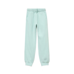 Pantalon de survêtement en molleton pour femme, coupe droite, mi-long, décontracté, avec intérieur douillet en tissu brossé, bas élastiques, respirant toute la journée - Product Image 1