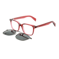 Lunettes de soleil magnétiques Everglint Optical Designers à double pont, monture carrée en acétate et métal, verres TAC UV400, monture complète unisexe