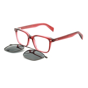 Gafas de sol magnéticas con doble puente de Everglint Optical Designers, gafas de sol cuadradas de acetato con clip metálico. - Product Image 4