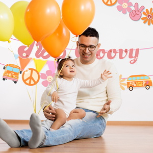 BA338 ป้ายแขวนลายดอกเดซี่สองชั้น สำหรับงานวันเกิดเด็กผู้หญิง ของตกแต่งปาร์ตี้สไตล์เรโทร ฮิปปี้ โบโฮ - Product Image 2