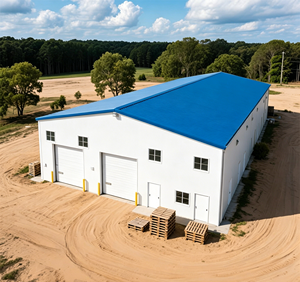 Almacén Prefabricado de Estructura de Acero Moderna, Acero Galvanizado de Alta Resistencia, Ecológico y Fácil de Instalar para Pequeñas y Medianas Empresas - Product Image 4