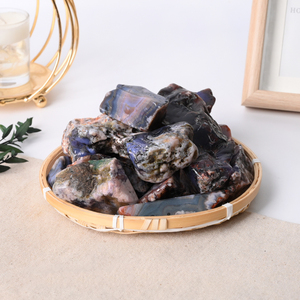 Cristal Curativo de Ágata Flor de Cerezo Azul en Forma Libre para Decoración, Precio al por Mayor - Product Image 3