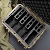 Insert en mousse EVA noire sur mesure pour boîte à outils, 4 compartiments pré-découpés, insert en mousse EVA pour boîte à outils CNC