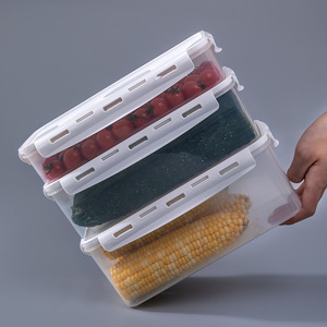Lebensmittelechte Kunststoff-PP-Kühlschrank-Aufbewahrungsbox mit Luftdichtem Deckel Stapelbar Wasserdicht Gefrierschrankgeeignet Küchen-<span class=keywords><strong>Organizer</strong></span>-Behälter - Product Image 3