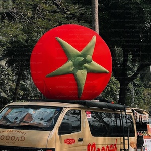 Modelo <span class=keywords><strong>de</strong></span> <span class=keywords><strong>Tomate</strong></span> Inflable Gigante con Iluminación LED, Color <span class=keywords><strong>Rojo</strong></span>, Vegetal Inflable para Decoración/Promoción en Festivales <span class=keywords><strong>de</strong></span> Comida - Product Image 2