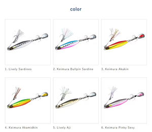 Señuelo <span class=keywords><strong>de</strong></span> Pesca Metálico Tipo Jig Jack Eye, Modelo Cheery Blade, Tipo Sardina Keimura Bulpin, para Pesca en Agua Salada, Lagos, Ríos y Arroyos - Product Image 2