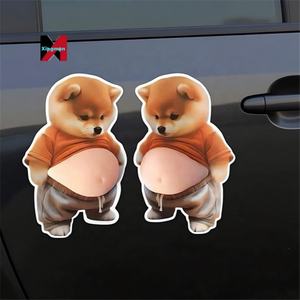 Autocollant de téléphone 3D en forme de ventre, jouet à presser, ventre souple, Shiba Inu, <span class=keywords><strong>Corgi</strong></span>, aimant de réfrigérateur, autocollant anti-collision pour porte de voiture - Product Image 4