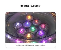 Bougie LED sans flamme submersible en plastique coloré, étanche, pour décoration de bocal à poissons, idéale pour Noël et les fêtes