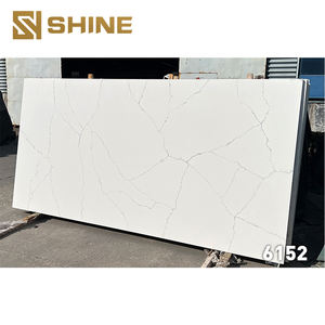 Çizilmeye dayanıklı gözeneksiz kuvars taş tezgah tasarım malzemeleri Calacatta yapay taş büyük levha - Product Image 1