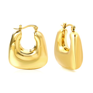 Geometric Metal <b>Cuff</b> <b>Earrings</b> Gold Color Exaggerated Fashion Statement Jewelry For Women - Product Image 2
