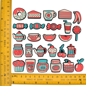 <strong>Custom</strong> Retro Tea Time Shoe Charms with Teapot and <strong>Cup</strong> Designs, Elegant Cake Shoe Pins for DIY Clogs Decorations - Product Image 3
