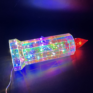 Handmade Modern Yingxiang Crafts Christmas <b>LED</b> Candle Craft <b>Xmas</b> Home Decorative Gifts USB-powered RGB Color Iridescent - Product Image 3