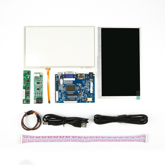 NEW Raspberry Touch Screen LCD Display Module Resistive 1024*600 7Inch for Raspberry PI 3/4 Development Board Mini PC Mainboard