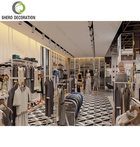 Muebles de Tienda de Ropa de Diseño Elegante, Personalización de Marca, Tienda de Ropa Femenina con Exhibidores de Ropa con Marco Metálico - Product Image 5