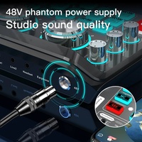Carte son H9 48V pour mobile et ordinateur, micro d'enregistrement universel dédié au chant, streaming en direct, mixeur audio professionnel