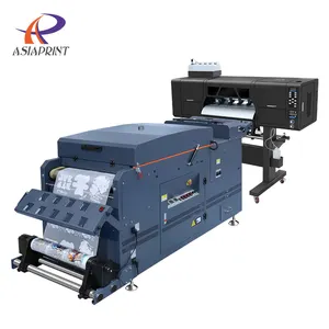 Asiaprint 60cm DTF double L1600 fabric Printer with Powder Shaking Dryer machine for screen printing