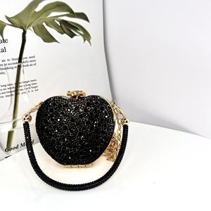 Viviblook Z226AS01 Sac bandoulière pour femme, sac en forme de cœur, sac de soirée en cristal et diamant, mini sac de soirée pour femme - Product Image 4